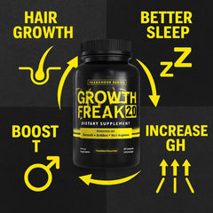 Pharmafreak Growth Freak 2.0 athlete at gym shows strength support