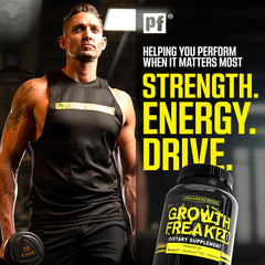 Pharmafreak Growth Freak 2.0 energy-focused scene for daytime stamina