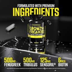 Pharmafreak Growth Freak 2.0 ingredient label close-up featuring botanicals