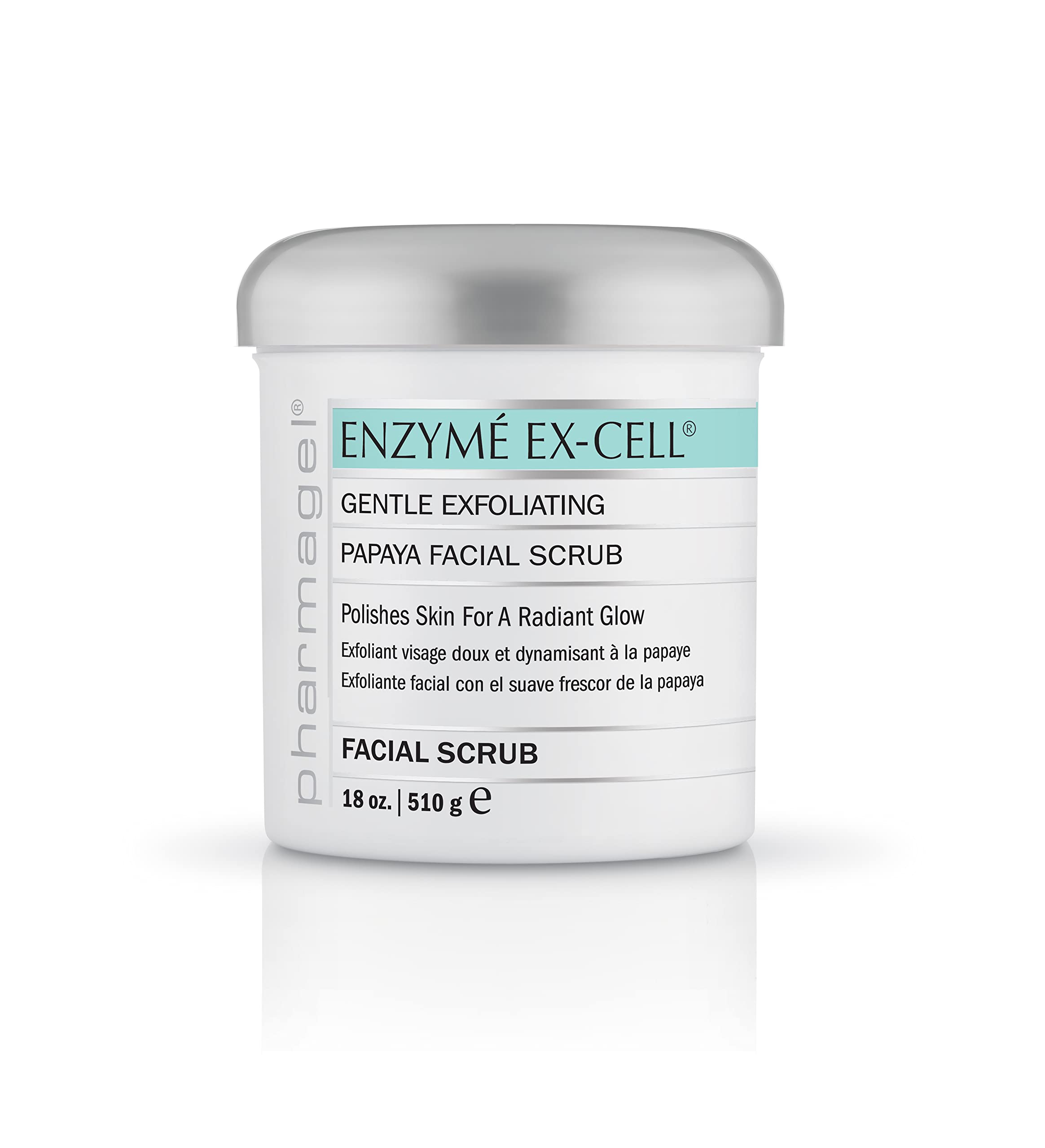 Pharmagel Enzyme Ex-Cell face scrub with papaya enzymes for gentle exfoliation.