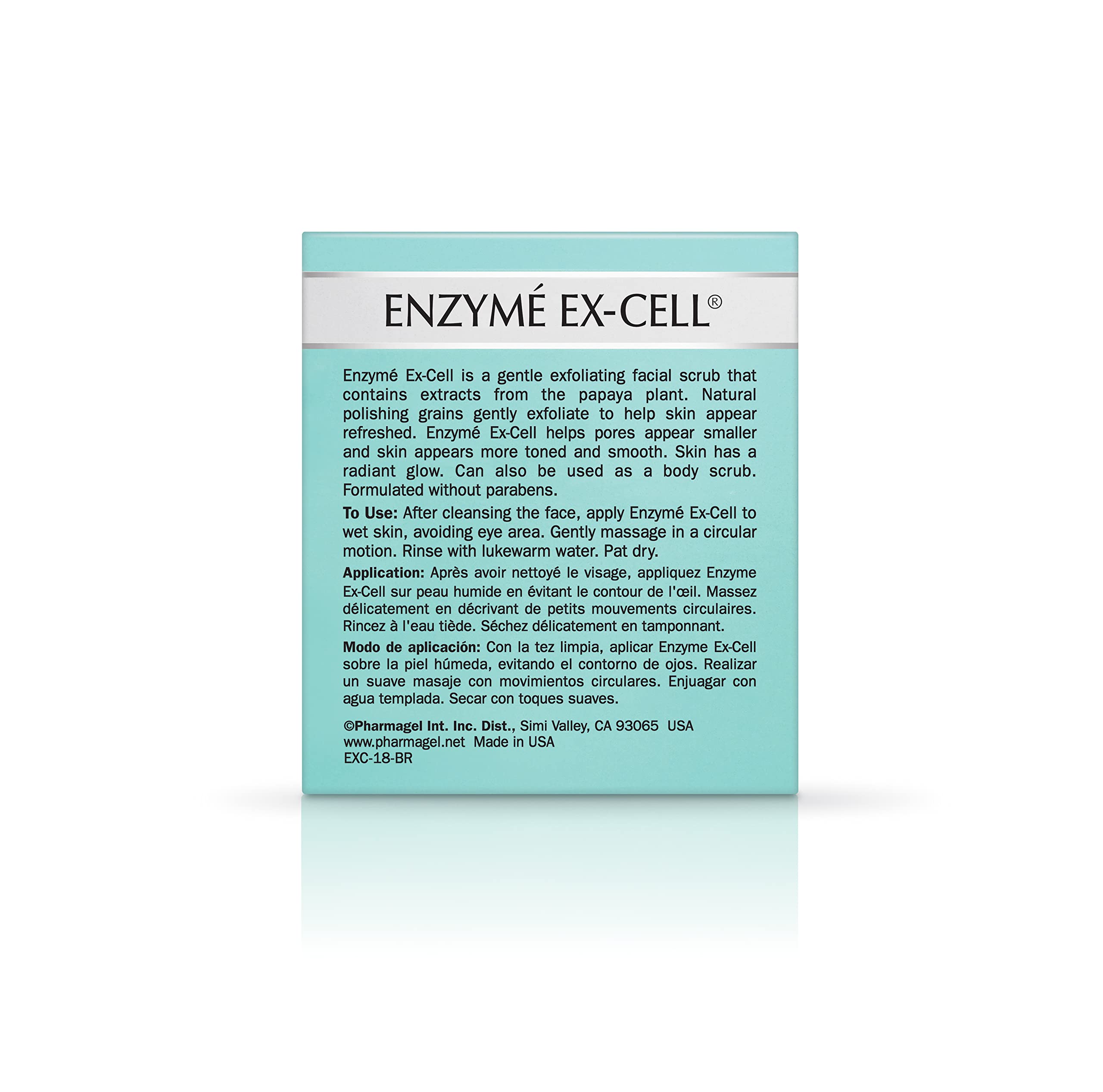 Pharmagel Enzyme Ex-Cell provides pre-shave prep for a closer glide.