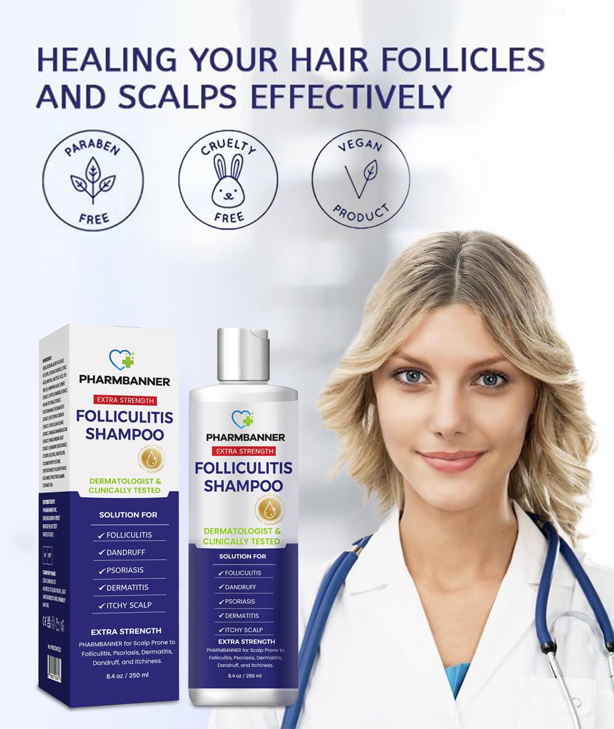 PHARMBANNER natural-herbal extracts label communicates gentle, safe care
