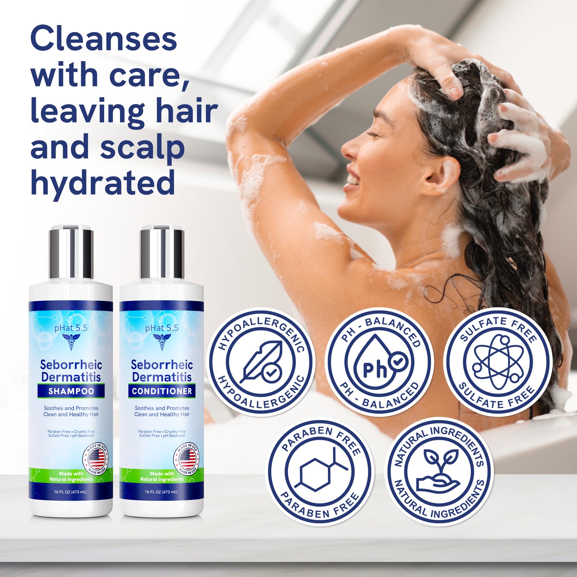 pHat 5.5 coconut oil boosts moisturized, healthy-looking hair.