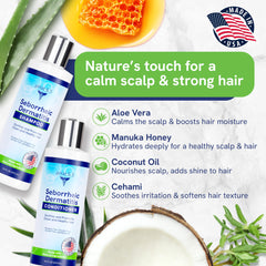 pHat 5.5 organic plant extracts label highlighting soothing scalp care.