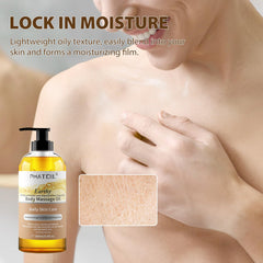 PHATOIL Sandalwood Body Oil massage-application illustrating body care use.