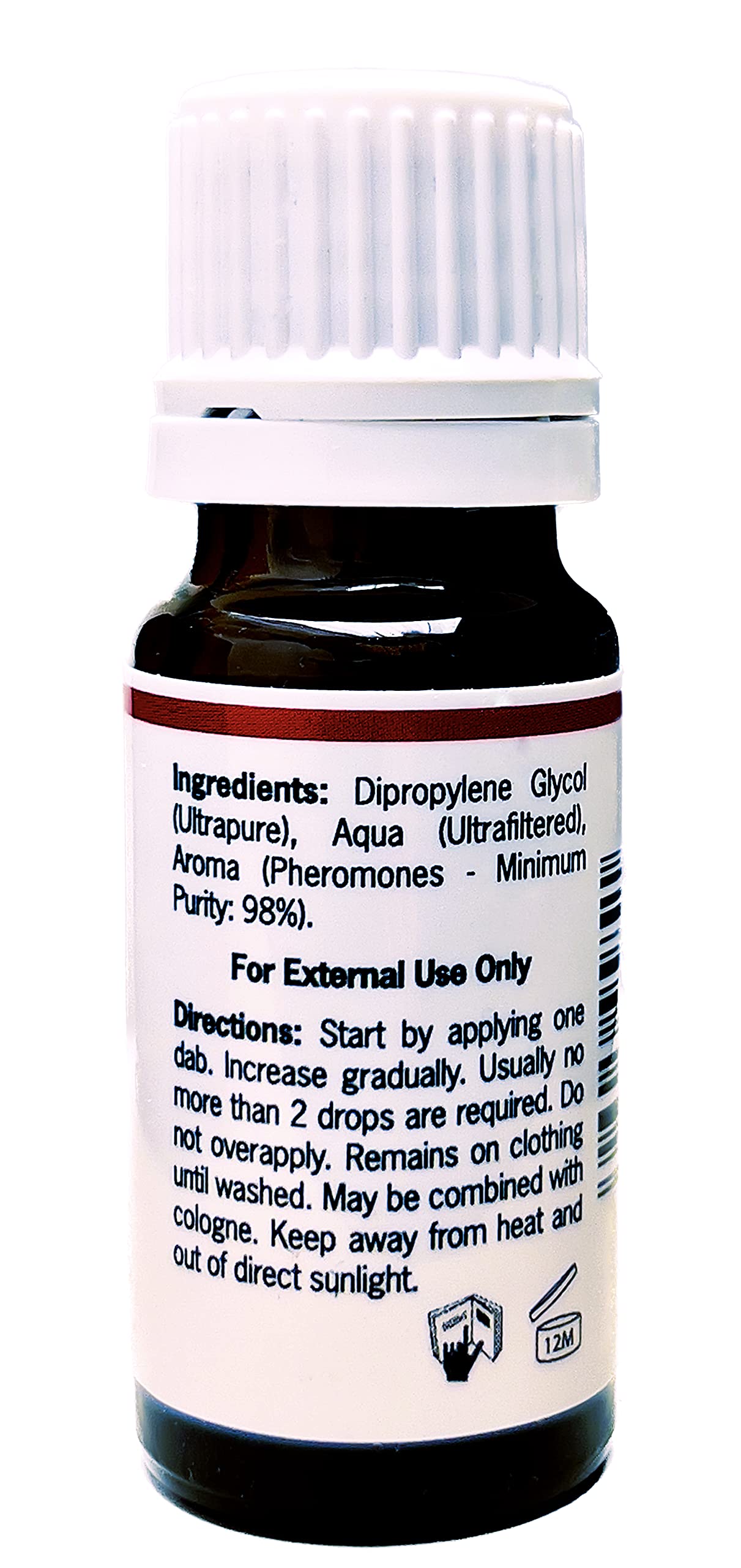 Pherone Formula M-15 10ml vial display emphasizing long-lasting pheromone solution