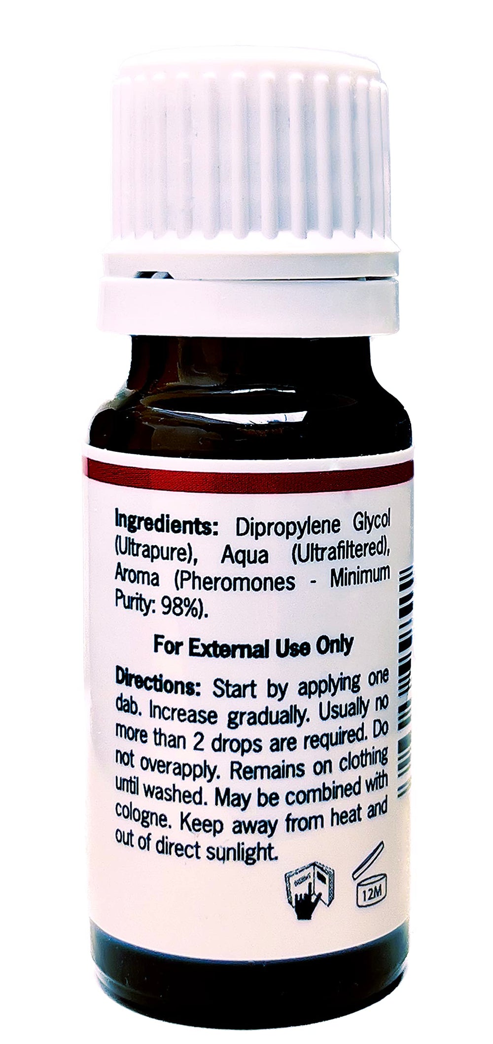 Pherone Formula M-15 10ml vial display emphasizing long-lasting pheromone solution
