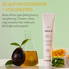 PHILIP B Peppermint Avocado Conditioner bottle for moisturized, silky hair