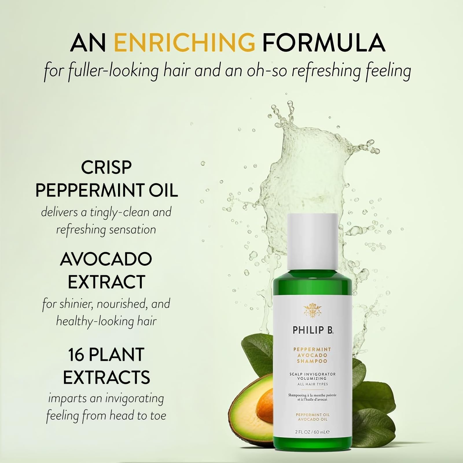 PHILIP B Peppermint Avocado duo packaging highlighting the set