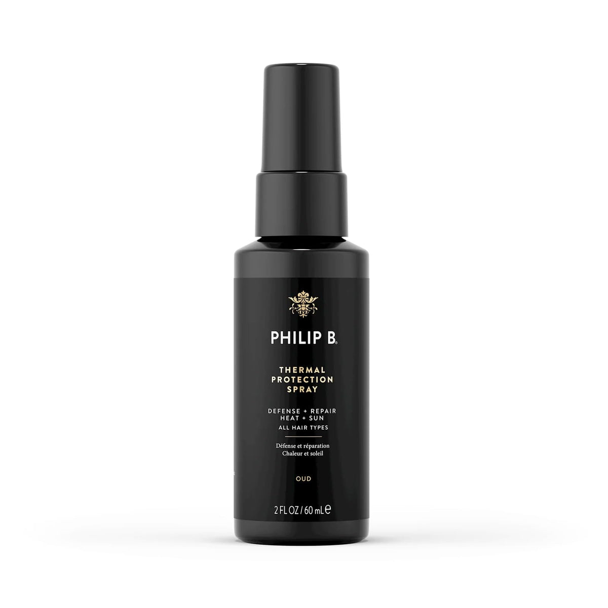 PHILIP B Thermal Protection Spray bottle ready for pre-styling shine and texture.