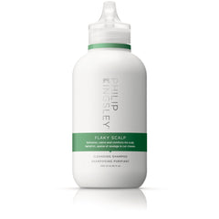 Philip Kingsley Flaky Scalp Shampoo bottle promoting soothing cleansing for itchy scalps.