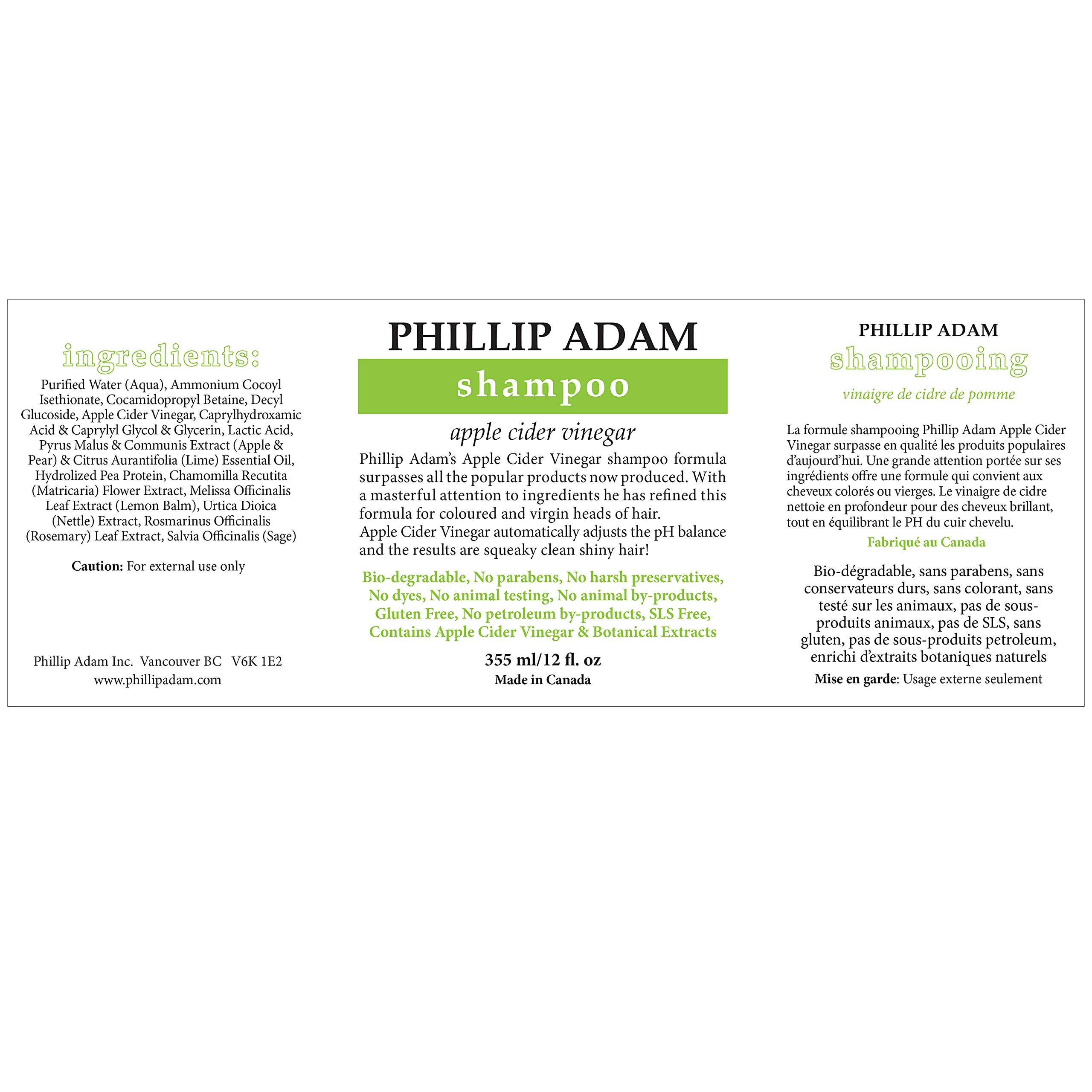 Phillip Adam shampoo foam-lather close-up, coconut cleansing action