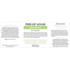 Phillip Adam Curly Shampoo rich lather nourishes curls