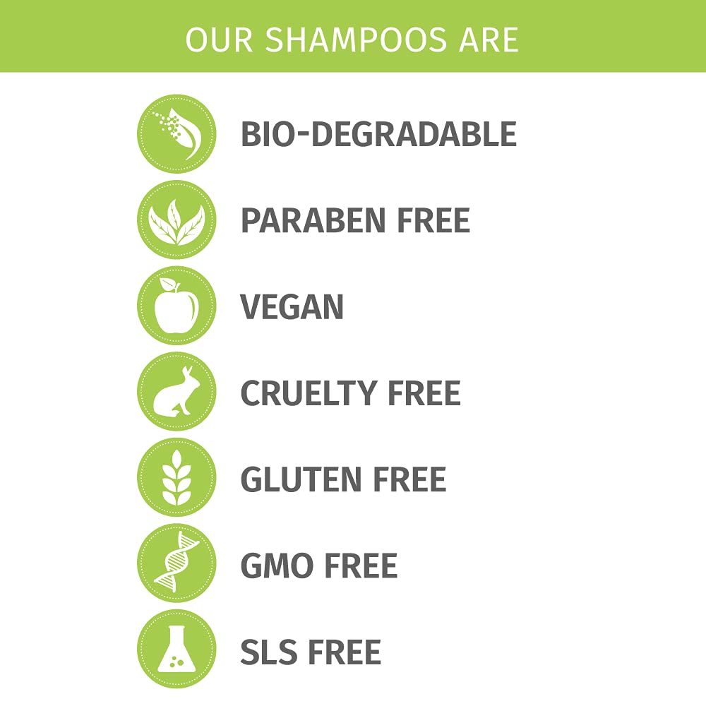 Phillip Adam fragrance-free shampoo ingredients label highlights apple cider vinegar and pea protein.