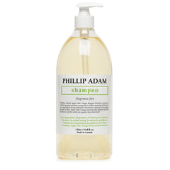 Phillip Adam fragrance-free shampoo bottle shows gentle cleansing for sensitive scalps.