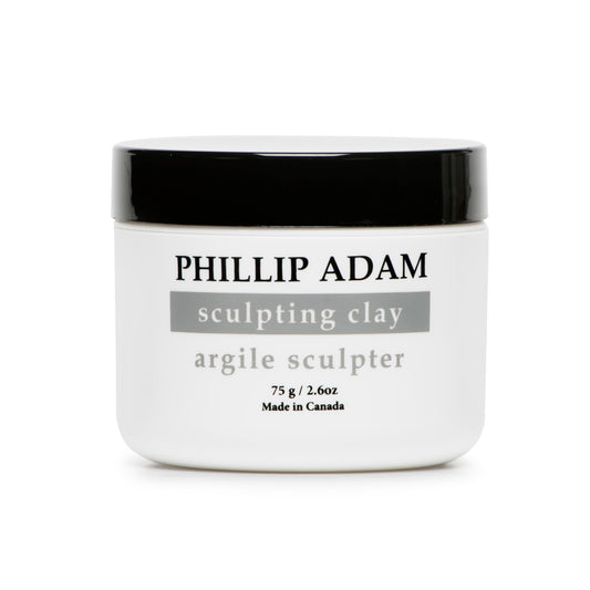 Phillip Adam Sculpting Hair Clay delivering strong hold with matte finish for defined short hair