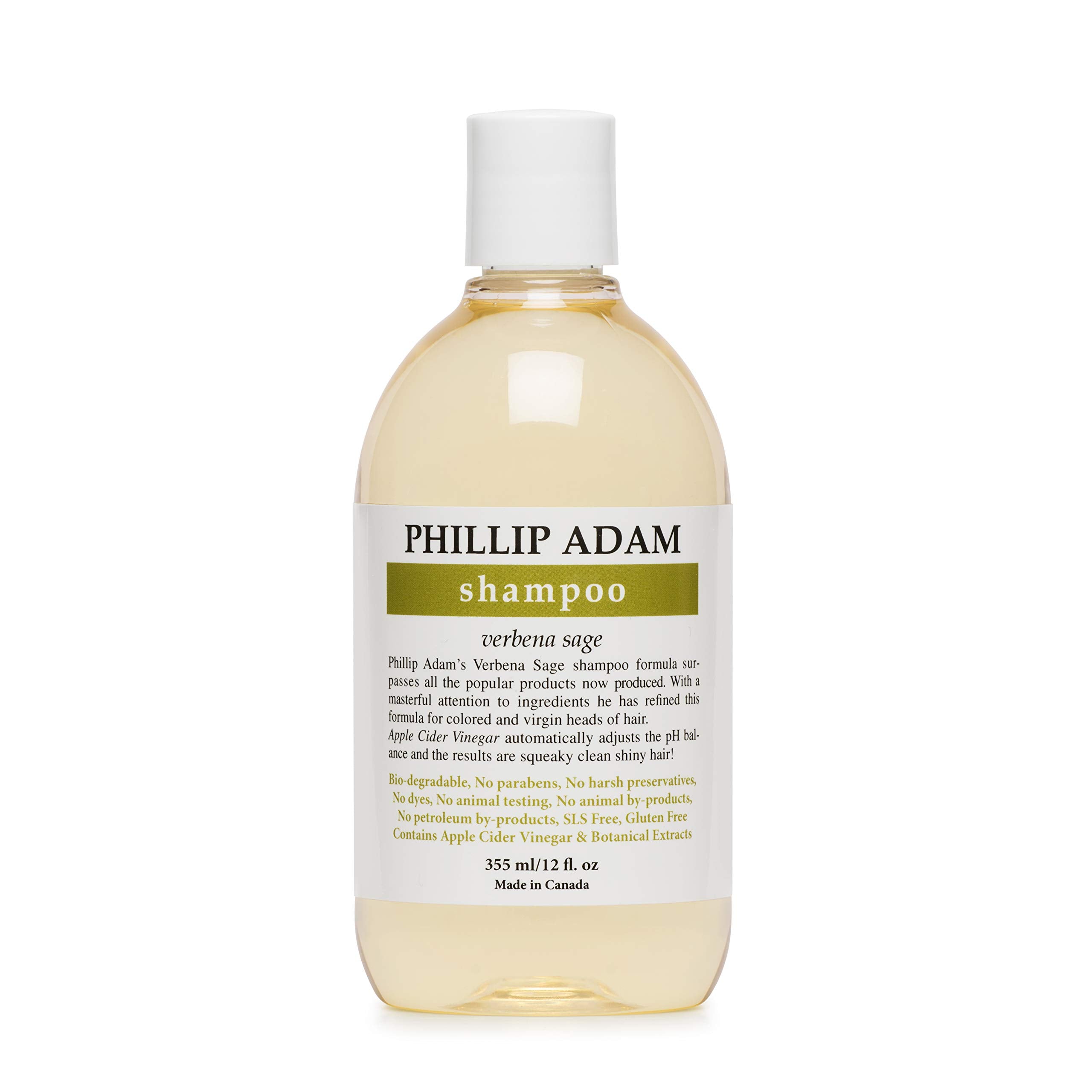 Phillip Adam Verbena Sage shampoo bottle for a gentle cleanse