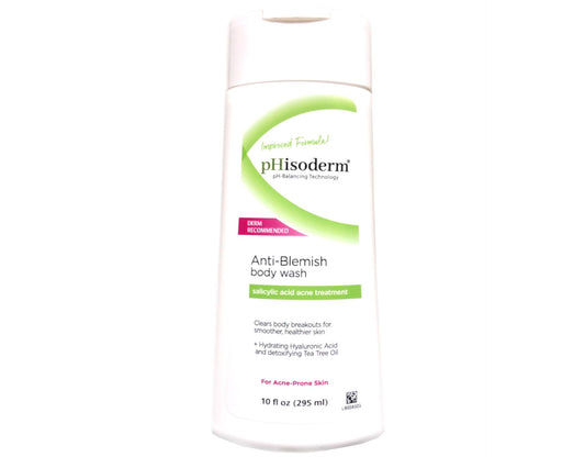 Phisoderm body wash lathering over skin after shower