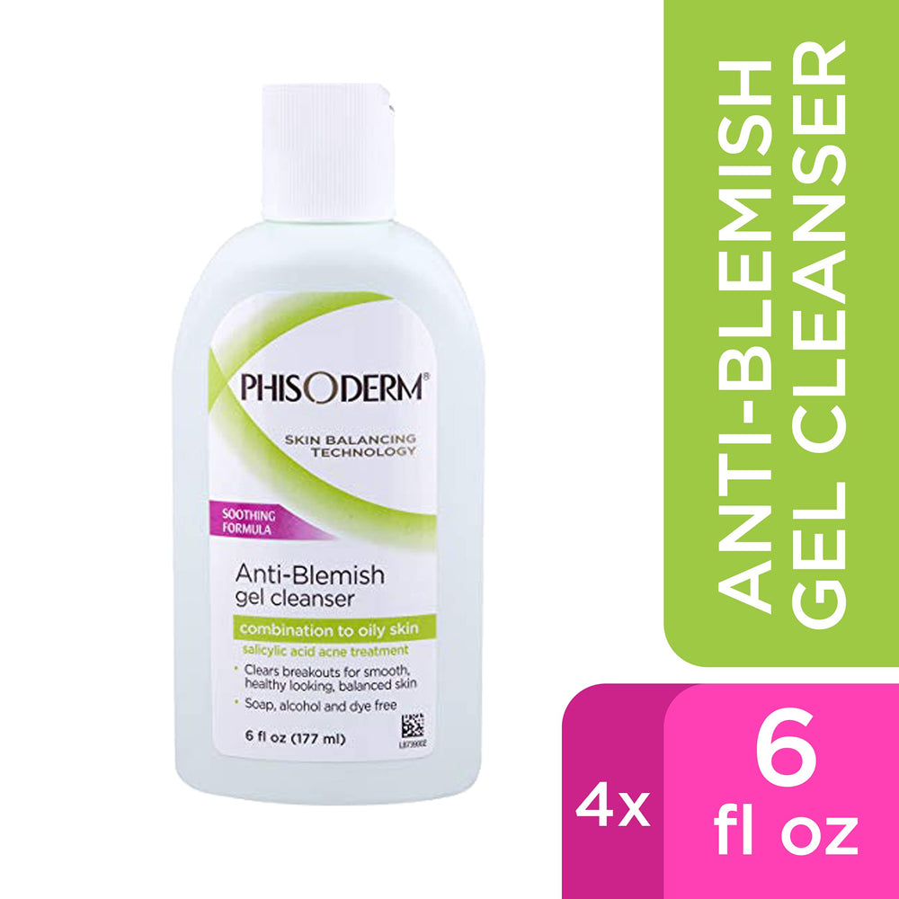 Phisoderm Anti-Blemish Gel Cleanser closeup texture emphasizes gentle cleansing