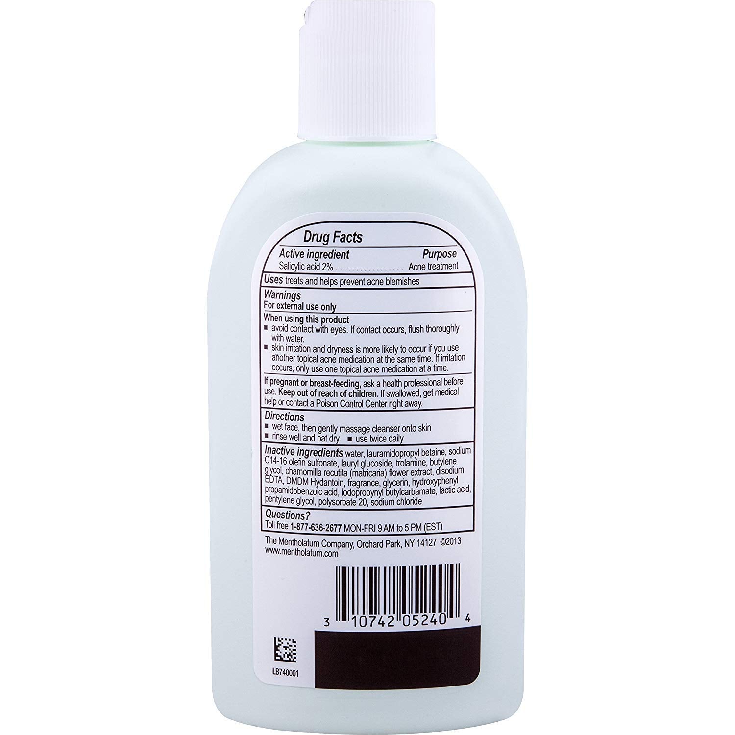 Phisoderm pHisoderm Anti-Blemish Gel Cleanser label close-up highlighting 2% salicylic acid