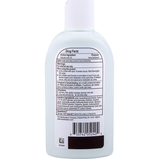 Phisoderm pHisoderm Anti-Blemish Gel Cleanser label close-up highlighting 2% salicylic acid