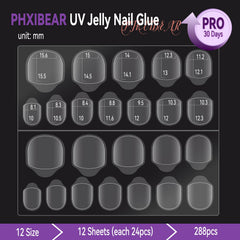 PHIXBEAR Pro clear 0.3mm adhesive preserves natural nail color.