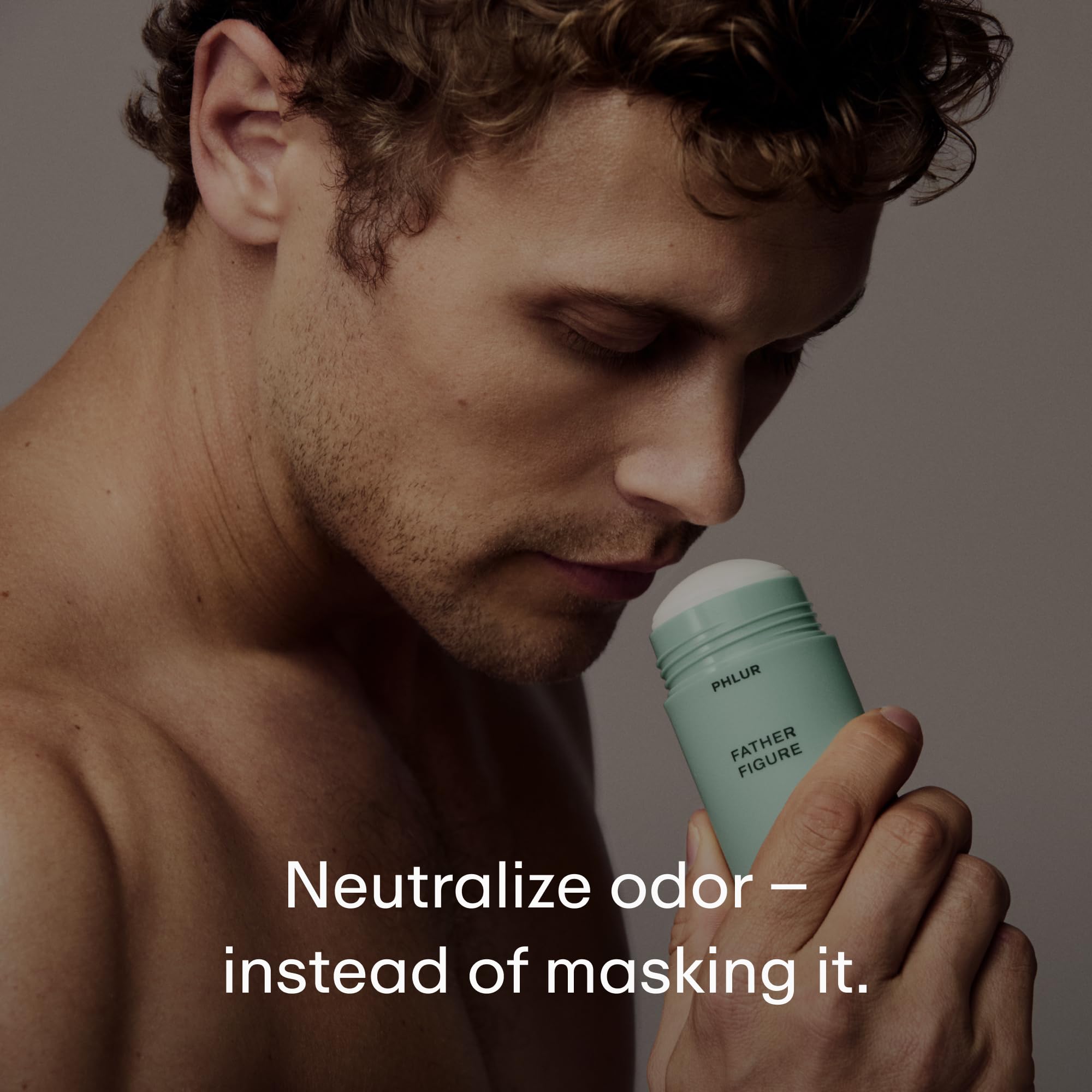 PHLUR Father Figure arrowroot powder absorbs moisture for comfort.