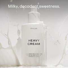 PHLUR Heavy Cream spray mist—gentle, all-over application for lightweight daily fragrance.