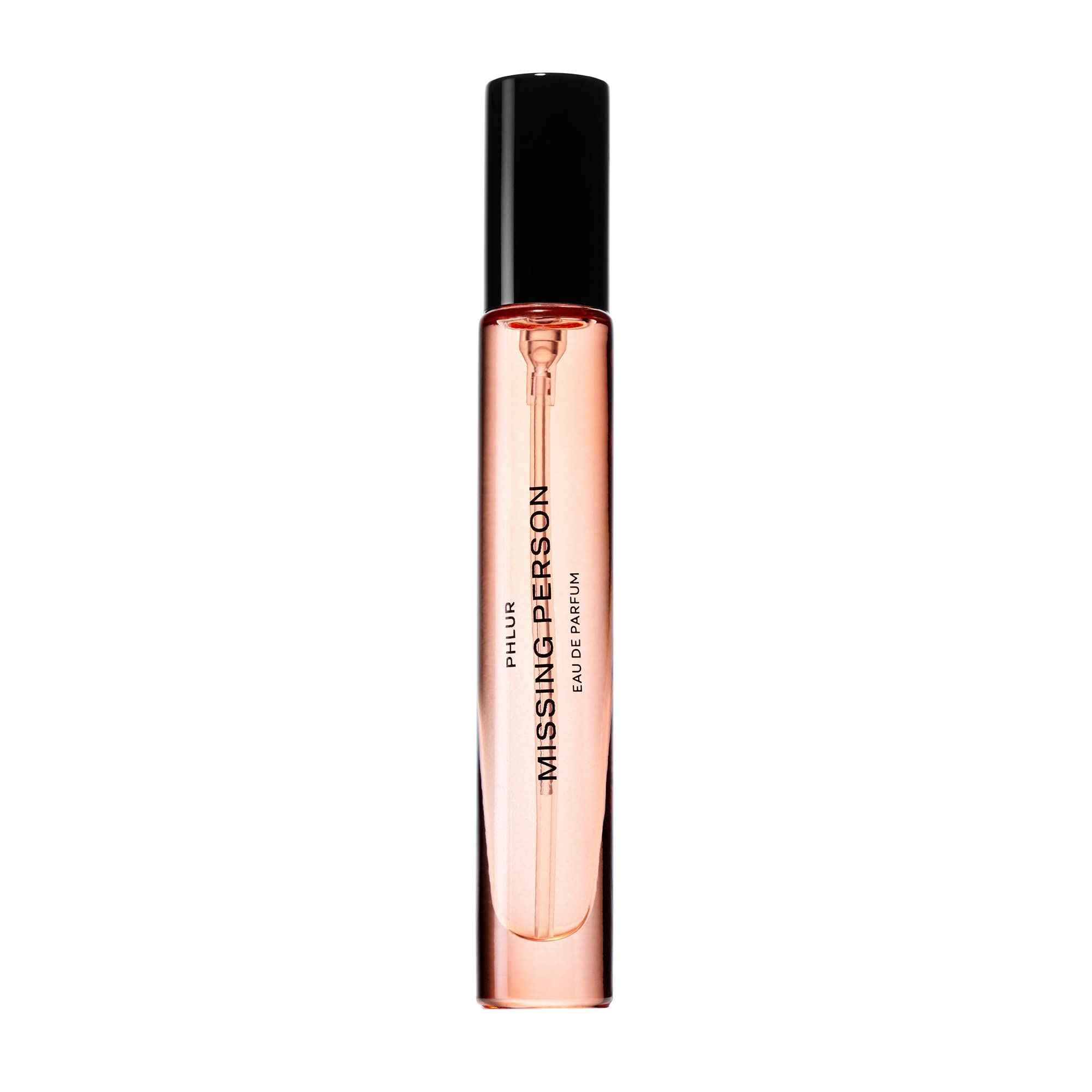 PHLUR Missing Person EDP bottle on a vanity for daily wear