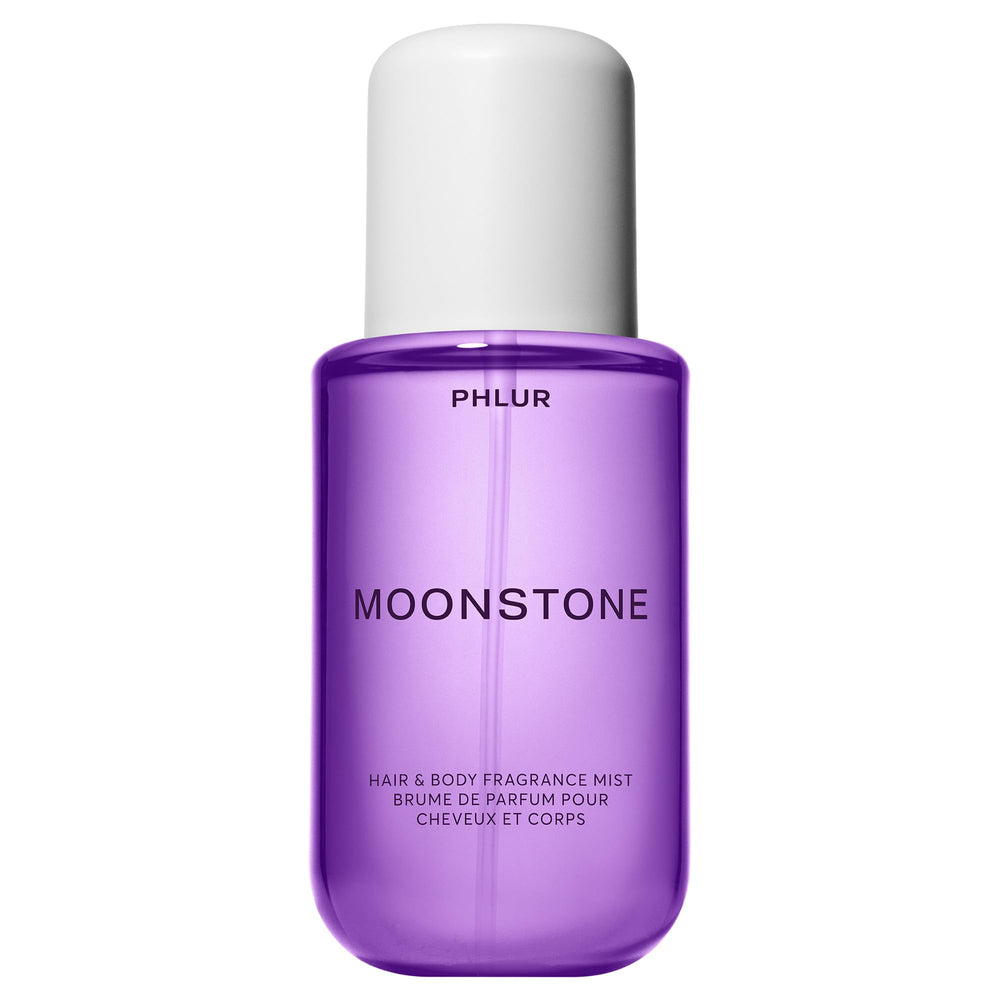 PHLUR Moonstone bottle front view for daily refresh with fruity notes.