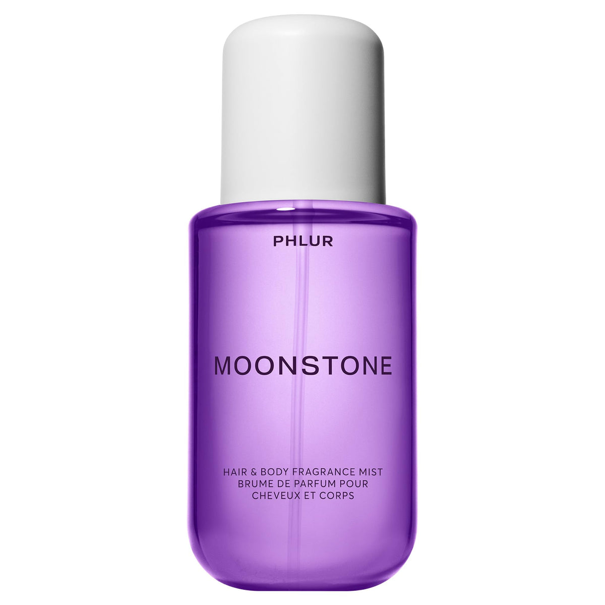 PHLUR Moonstone bottle front view for daily refresh with fruity notes.