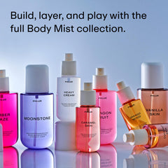 PHLUR Moonstone ingredients transparency label communicates mindful formulation.