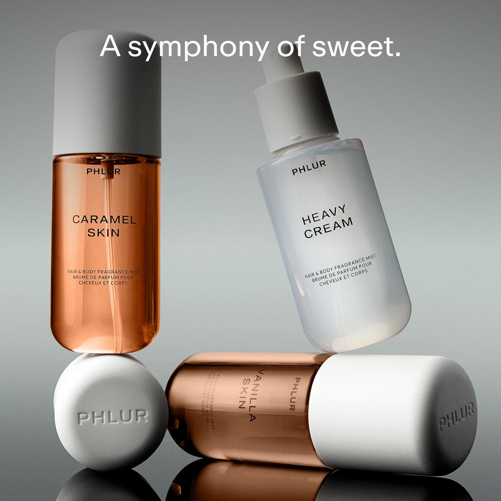 PHLUR Sweet Skin Trio Heavy Cream bottle ideal for cozy marshmallow notes.