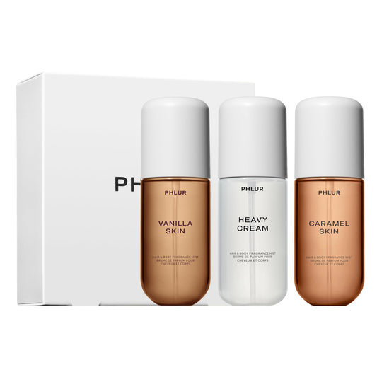 PHLUR Sweet Skin Trio Vanilla Skin bottle for all-day wear and subtle warmth.