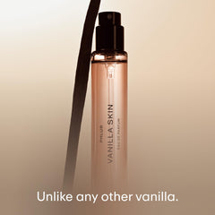 Close-up of PHLUR Vanilla Skin cap and premium packaging