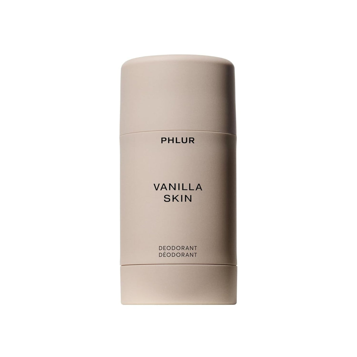 PHLUR Vanilla Skin deodorant packaging shows sleek design for daily freshness.