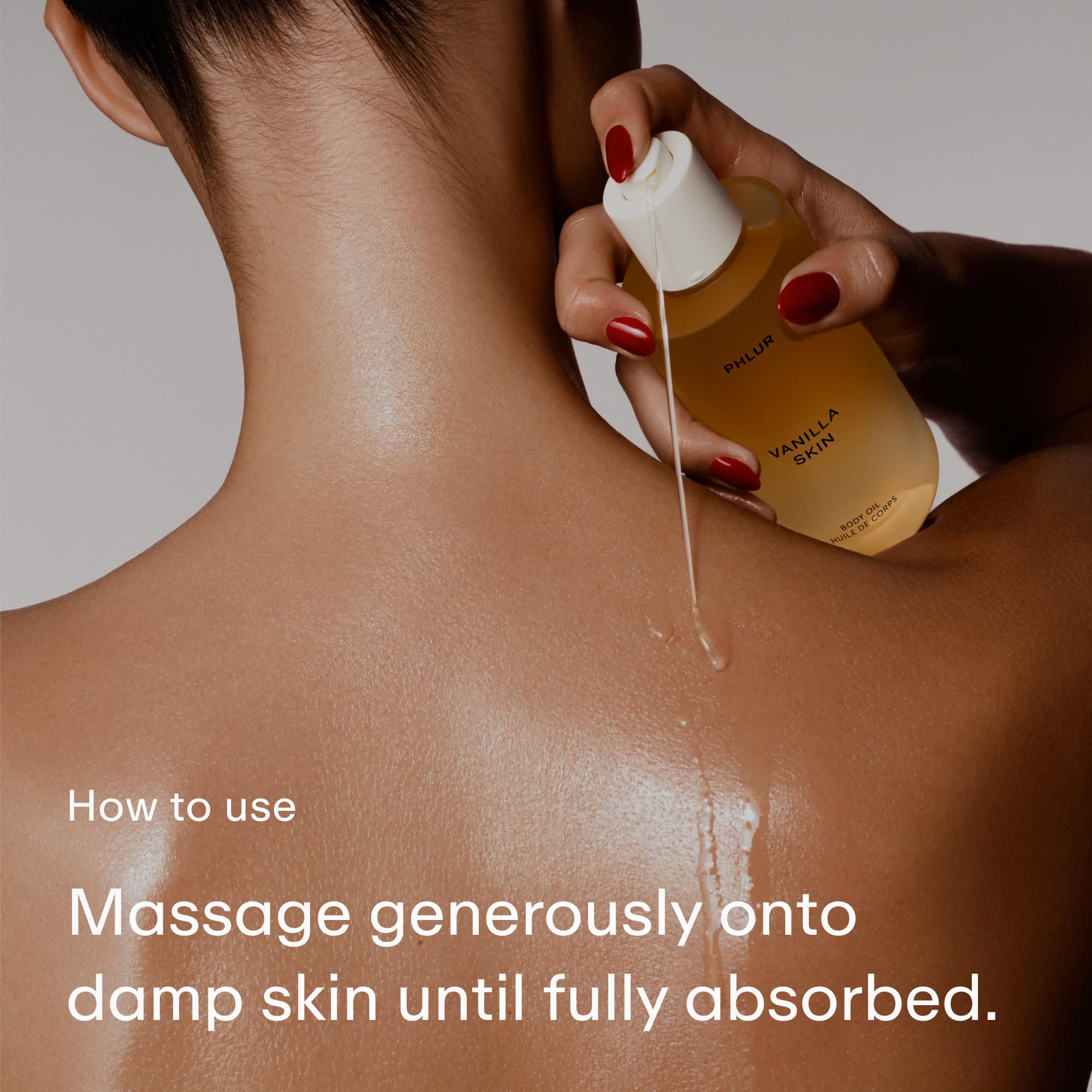 PHLUR Vanilla Skin Oil ingredients ceramides emphasize skin-friendly lipids.