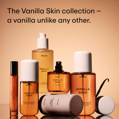 PHLUR Vanilla Skin Oil massage scene suggests luxurious home rituals.