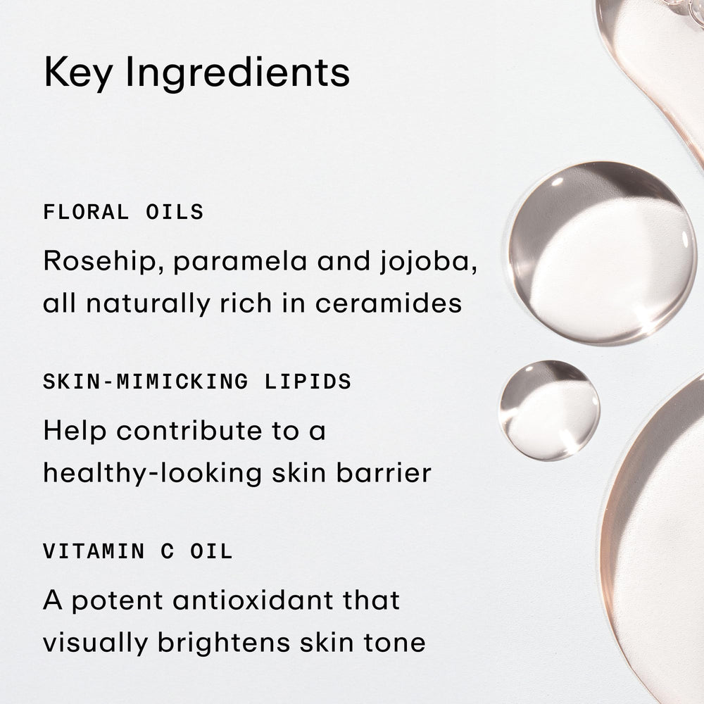 PHLUR Vanilla Skin Oil texture close-up reveals lightweight, fast-absorbing feel.