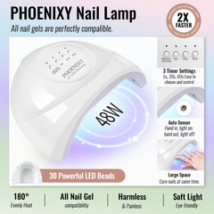Phoenixy 45-color gel polish set with broad shade range
