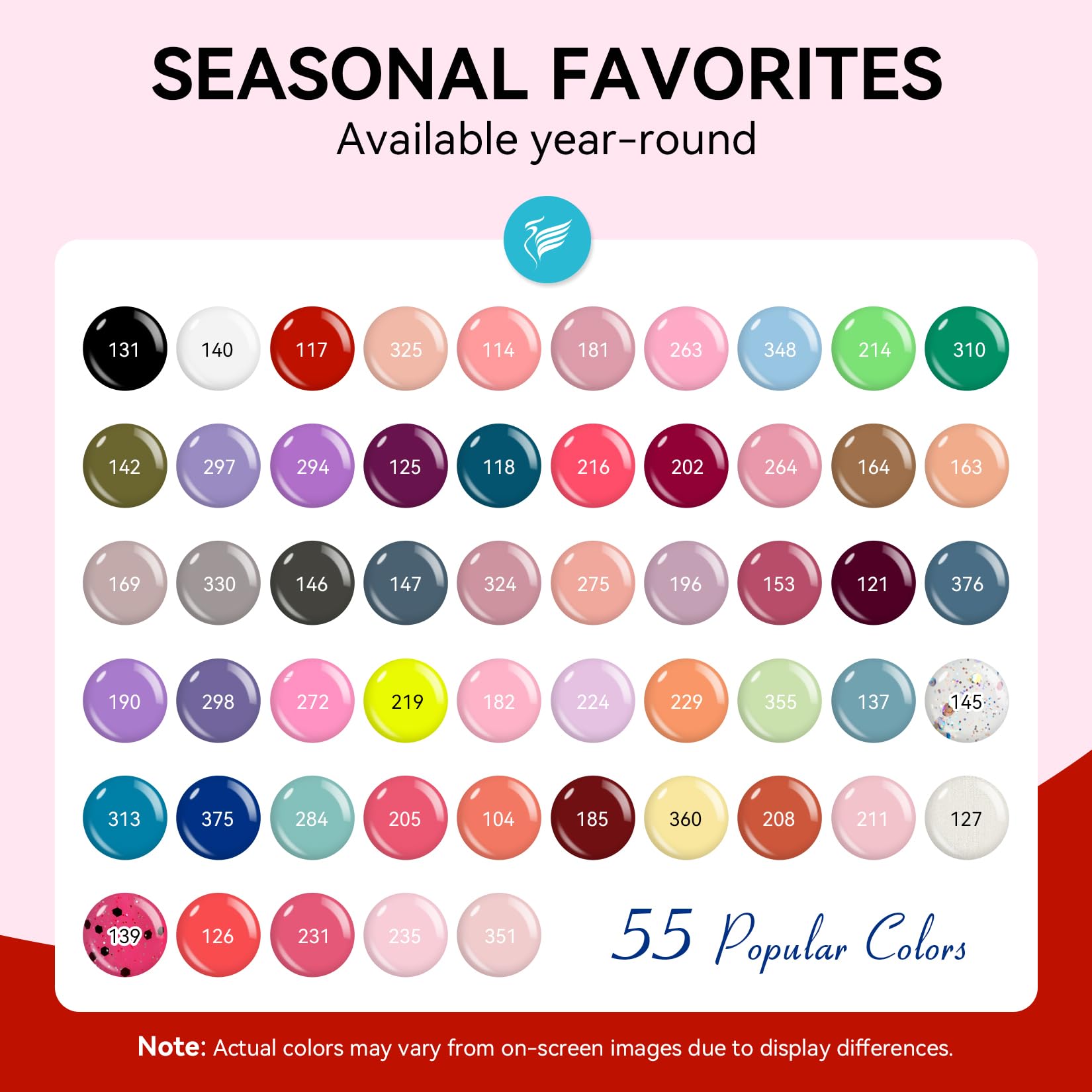 Phoenixy 55 colors gel polish palette for versatile color options