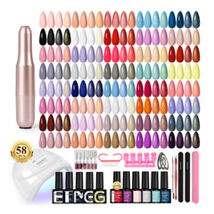 Phoenixy 58pcs gel nail kit color palette for versatile at-home designs