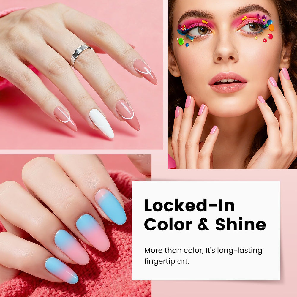 Phoenixy base coat and top coats deliver durable salon quality results