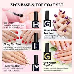 Phoenixy gold glitter top coat adds festive sparkle for occasions.