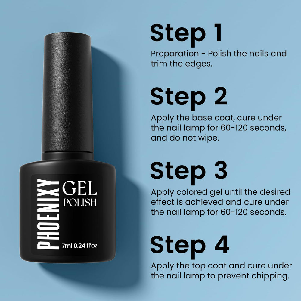 Phoenixy safe formula with natural resin for gentle wear on nails.