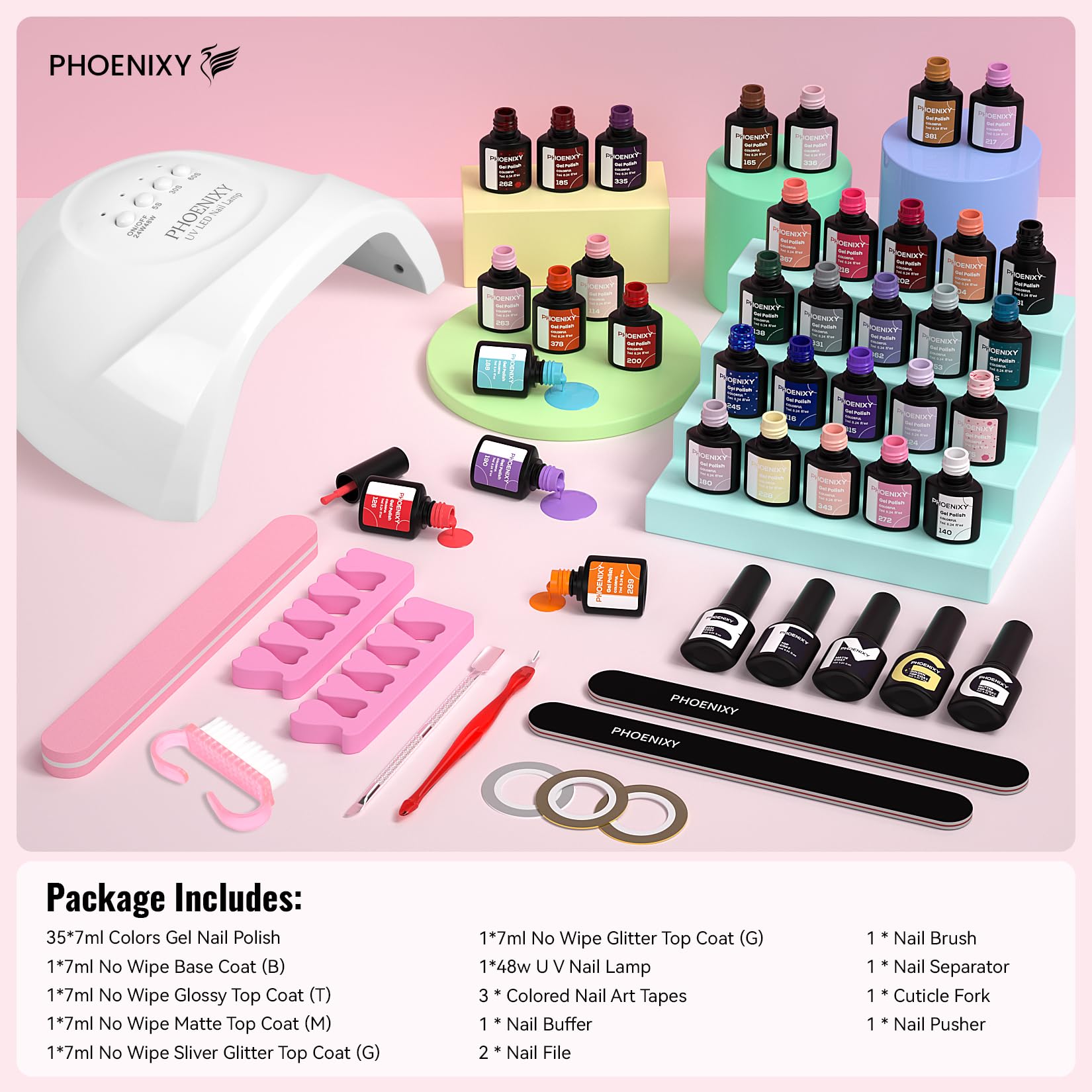 Phoenixy ST9016 manicure starter kit for complete at-home nail care