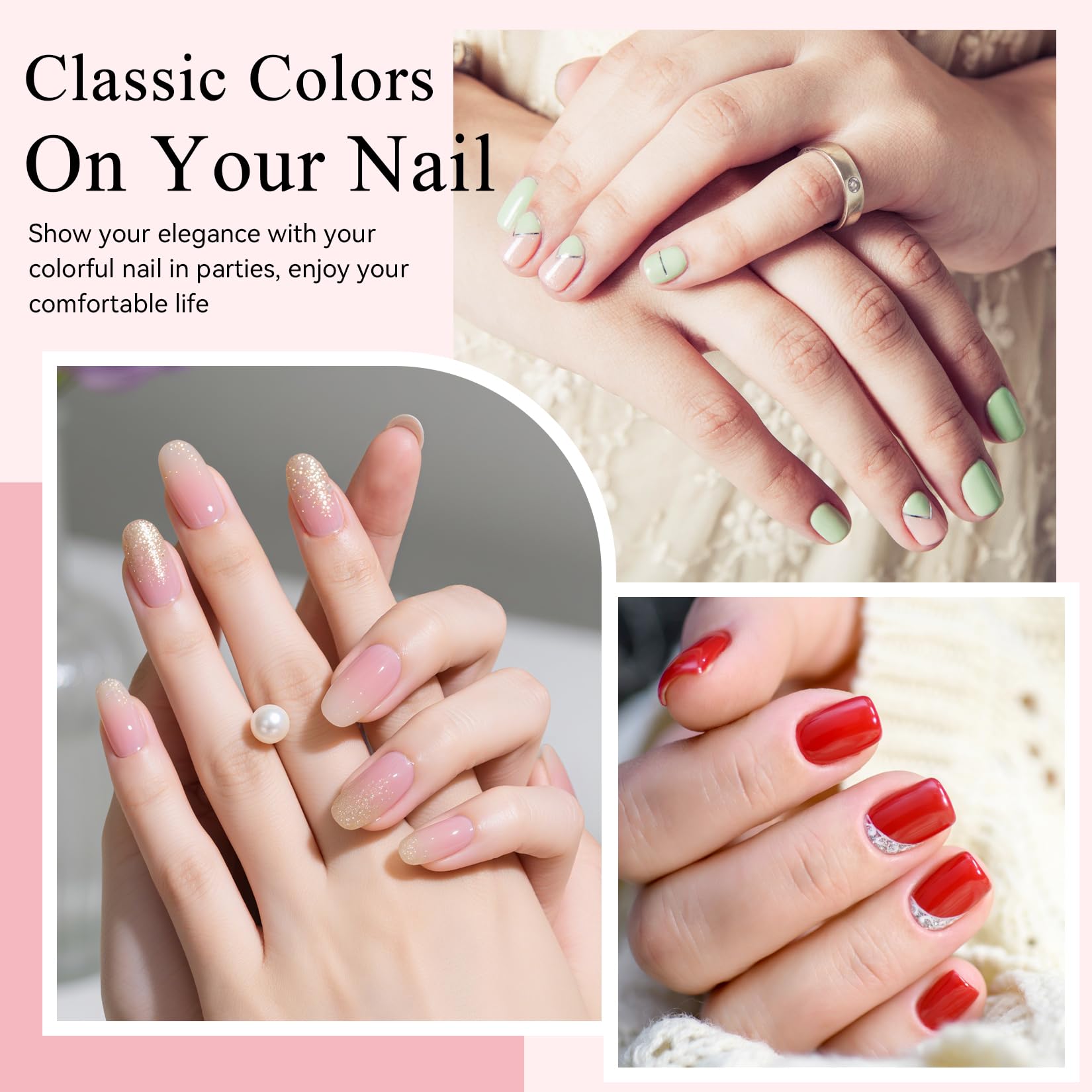 Phoenixy glossy top coat delivers high shine and durable finish.