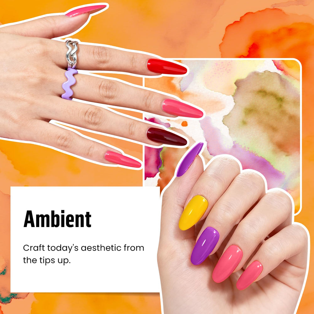 Phoenixy top coats in glossy, matte, glitter, and gold finishes