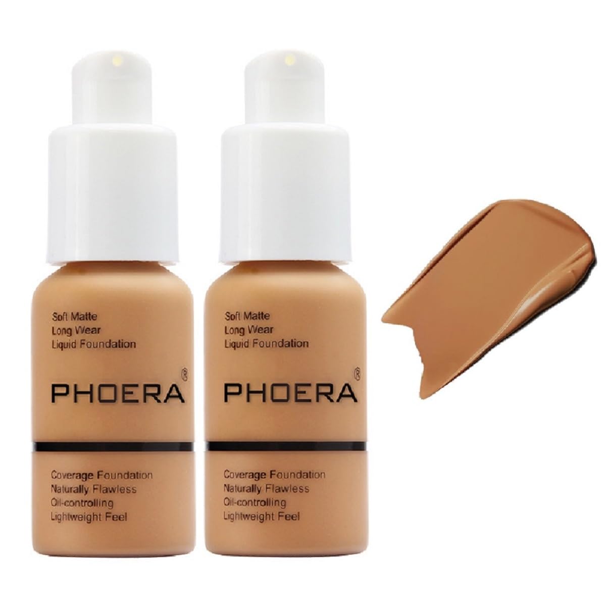 PHOERA Foundation 106 Warm Sun bottle with smooth, natural coverage for daily wear.