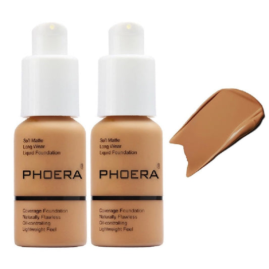 PHOERA Foundation 106 Warm Sun bottle with smooth, natural coverage for daily wear.